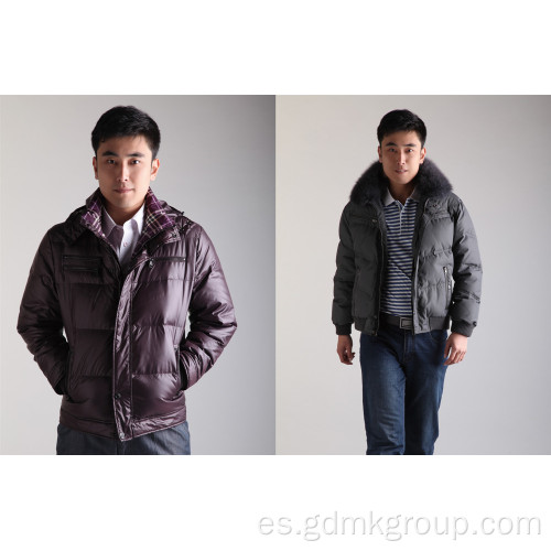 Chaqueta de plumón corta para hombre, fina y ligera, invierno